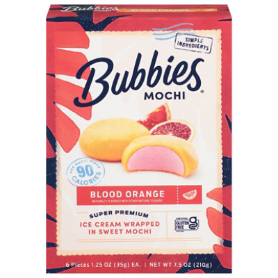 Bubbies Ice Cream Mochi Bld Orng - 7.5 Oz - Image 3