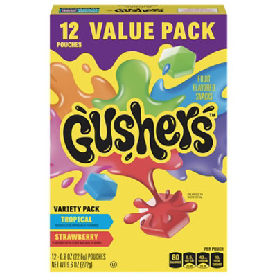 Fruit Gushers Fruit Flavored Snacks Variety Pack - 12-0.8 Oz