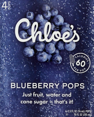 Chloe's Blueberry Pops - 4-2.5 Fl. Oz. - Image 2