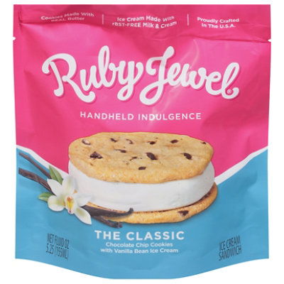 Ruby Jewel Ice Cream Sandwich Chocolate Chip Cookie + Vanilla Bean - 5 Oz - Image 3