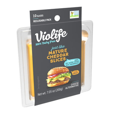 Violife Just Like Mature Cheddar Slices Dairy-Free Vegan - 7.05 Oz - Image 4