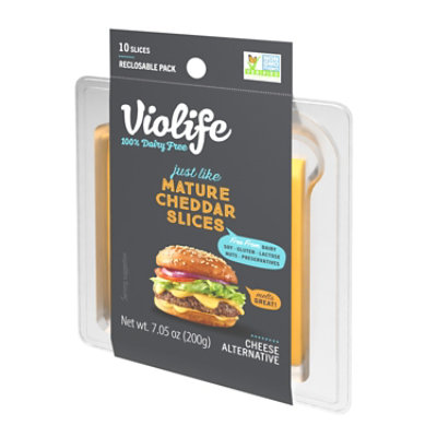 Violife Just Like Mature Cheddar Slices Dairy-Free Vegan - 7.05 Oz - Image 5