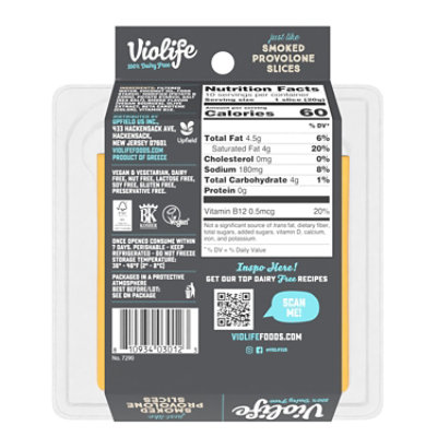 Violife Just Like Smoked Provolone Slices Dairy-Free Vegan - 7.05 Oz - Image 6