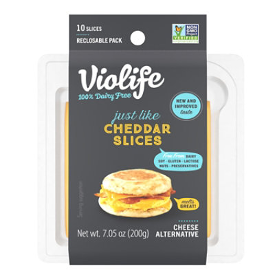 Violife Just Like Cheddar Slices Dairy-Free Vegan - 7.05 Oz - Image 1