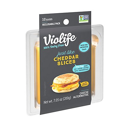 Violife Cheese Slices Cheddar Jl - 7.05 Oz - Image 4