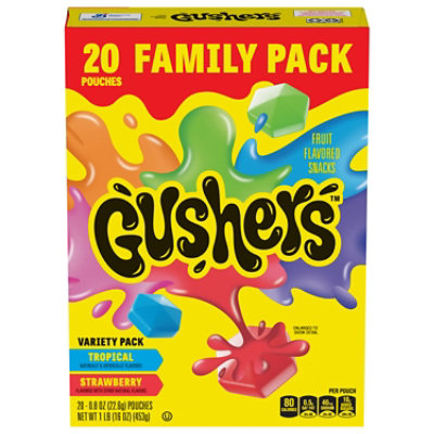 Fruit Gushers Flavored Snacks Strawberry Splash & Tropical - 16 Oz - Image 1