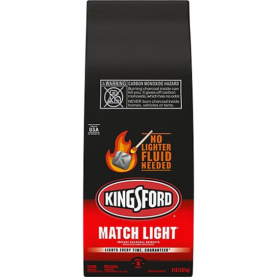 Kingsford Match Light Instant Barbecue Charcoal Briquettes For Grilling - 8 Lbs