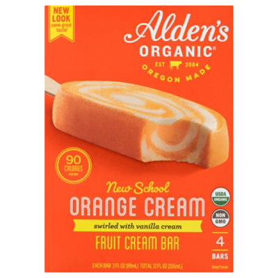 Alden's Organic Orange Cream Ice Cream Bar - 4 Count - Image 3