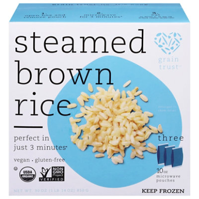 Grain Trust Brown Rice Steamed Microwavable - 30 Oz