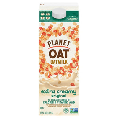 Planet Oat Oatmilk No Sugar Added Extra Creamy Original - 52 Fl. Oz.