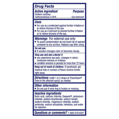 Thera Tears Xtra Eye Drops Lubricant Dry Eye Therapy - 0.5 Fl. Oz. - Image 4