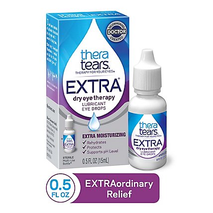 Thera Tears Xtra Eye Drops Lubricant Dry Eye Therapy - 0.5 Fl. Oz. - Image 1