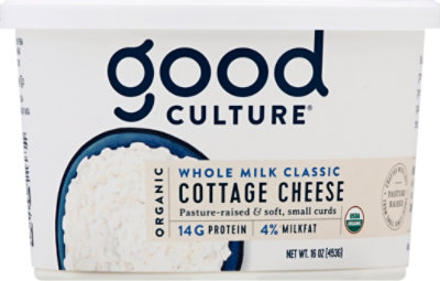 Good Culture Cottage Cheese Organic Whole Milk Classic - 16 Oz