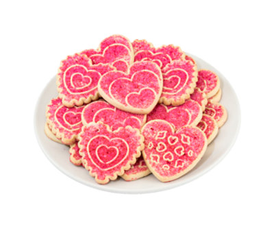 Kb Valentines Shaped Heart Sugar Cookies Tray - 22.8 Oz - Image 1