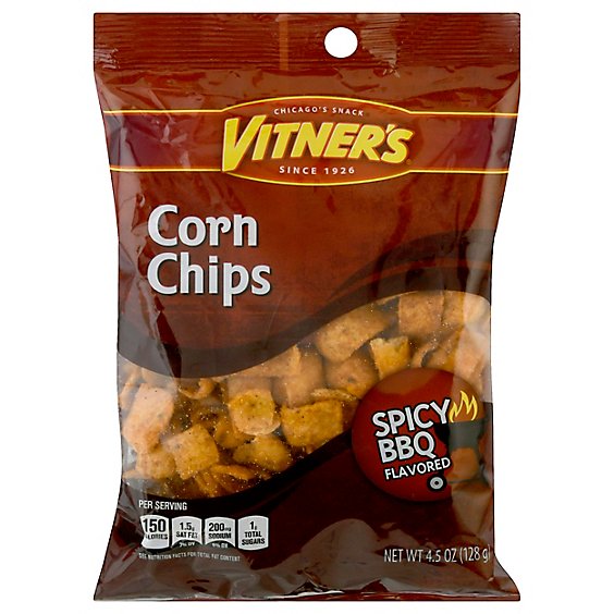 Vitners Bbq Corn Chips - 4.5 Oz