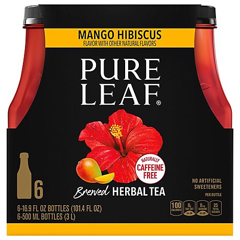 Pure Leaf Tea Brewed Herbal Mango Hibiscus - 6-16.9 Fl. Oz.