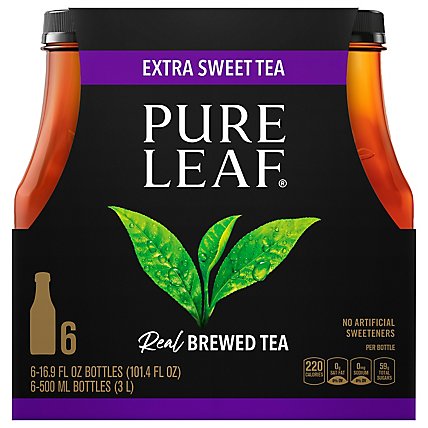 Pure Leaf Tea Real Brewed Extra Sweet Tea - 6-16.9 Fl. Oz. - Image 1
