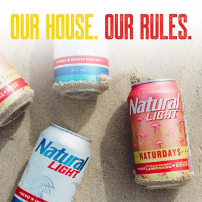 Natural Light Naturdays Light Beer Cans - 30-12 Fl. Oz. - Image 2