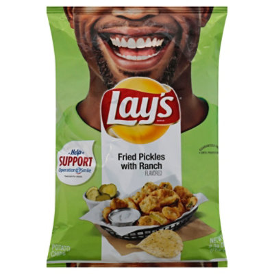 Lays Potato Chips Fried Pickles With Ranch - 2.75 Oz