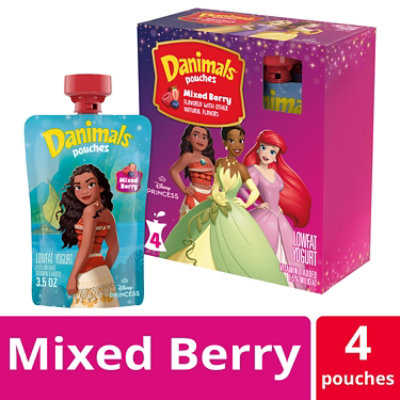 Danimals Mixed Berry Blast Squeezable Yogurt - 4-3.5 Oz - Image 1