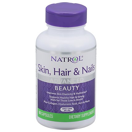 Natrol Skin Hair & Nails Advanced Beauty Capsules - 60 Count - Image 3