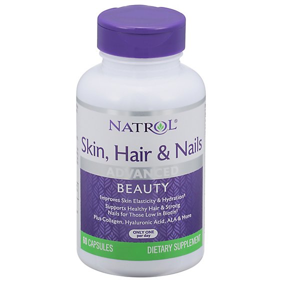 Natrol Skin Hair & Nails Advanced Beauty Capsules - 60 Count