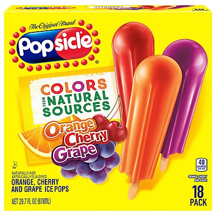Popsicle Ice Pops Orange Cherry Grape - 18 Count - Image 3