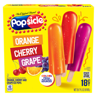 Popsicle Ice Pops Orange Cherry Grape - 18 Count - Image 3