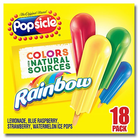 Popsicle Ice Pops Rainbow - 18 Count - Safeway