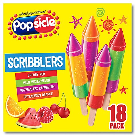 Popsicle Ice Pops Scribblers 18 Count - 21.6 Fl. Oz.
