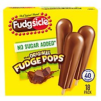 Popsicle Fudgsicle Frozen Dessert No Sugar Added The Original Fudge Pops 18 Count - 21.6 Fl. Oz. - Image 3