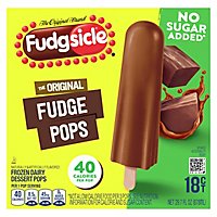 Popsicle Fudgsicle Frozen Dessert No Sugar Added The Original Fudge Pops 18 Count - 21.6 Fl. Oz. - Image 2