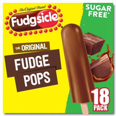 Popsicle Fudgsicle Frozen Dessert No Sugar Added The Original Fudge Pops 18 Count - 21.6 Fl. Oz. - Image 2