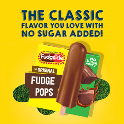 Popsicle Fudgsicle Frozen Dessert No Sugar Added The Original Fudge Pops 18 Count - 21.6 Fl. Oz. - Image 6