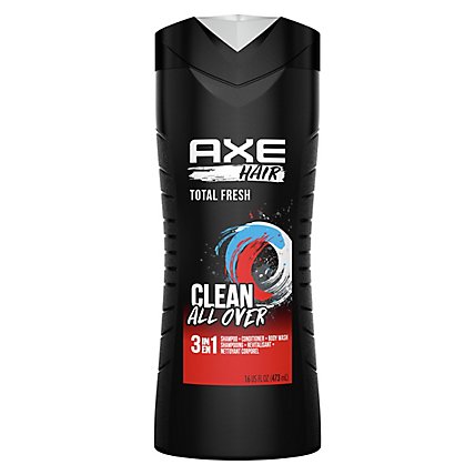 Axe Hair Shampoo + Conditioner 3 in 1 Total Fresh - 16 Fl. Oz. - Image 2