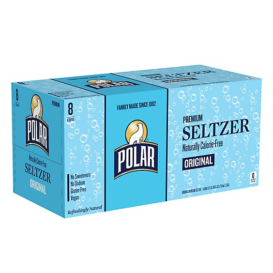 Polar Sparkling Original Seltzer - 8 - 12 Oz.