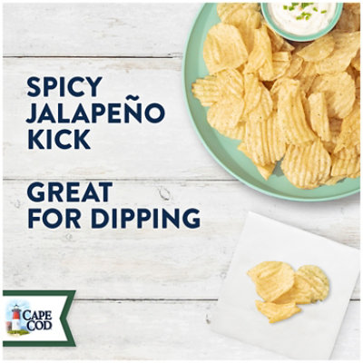 Cape Cod Jalapeno Ranch Waves Kettle Cooked Potato Chips - 7 Oz - Image 2