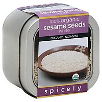 Spicely Organic Sesame Seeds White - 3 Oz - Image 1