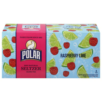 Polar Seltzer Water Raspberry Lime Cans - 8-12 Fl. Oz. - Image 4