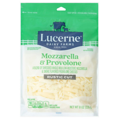 Lucerne Mozzarella Provolon Cheese Shred - 8 Oz