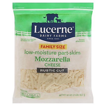Lucerne Mozzarella Cheese Shredded Rustic Cut Low Moisture Part Skim - 32 Oz - Image 3