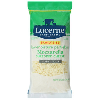 Lucerne Mozzarella Cheese Shredded Rustic Cut Low Moisture Part Skim - 32 Oz