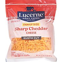 Lucerne Sharp Cheddar Cheese Rustic Cut - 32 Oz - Image 2