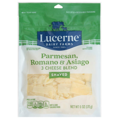 Lucerne Parmesan Romano Asiago Cheese Shred - 6 Oz