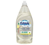 Dawn Ultra Dishwashing Liquid Dish Soap Free & Clear Lemon Essence Scent - 34 Fl. Oz.