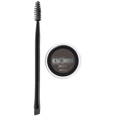 Maybelline Tattoo Studio Brow Pomade Long Lasting Buildable Eyebrow Makeup Deep Brown - 0.11 Oz - Image 1