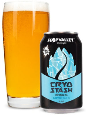 Hop Valley Cryo Stash Imperial IPA Craft Imperial Beer 8.7% ABV Cans - 6-12 Fl. Oz. - Image 1