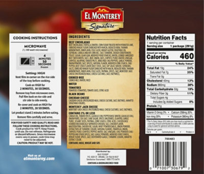 El Monterey Signature Beef Frozen Enchiladas Meal 2 Count - 10.25 Oz - Image 8