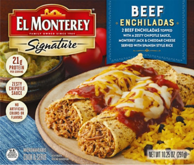 El Monterey Signature Beef Frozen Enchiladas Meal 2 Count - 10.25 Oz - Image 2