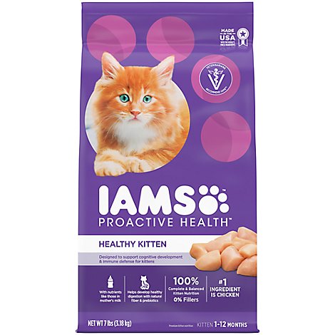 Iams Proactive Health Healthy Kitten Dry Cat Food With Chicken - 7 Lb